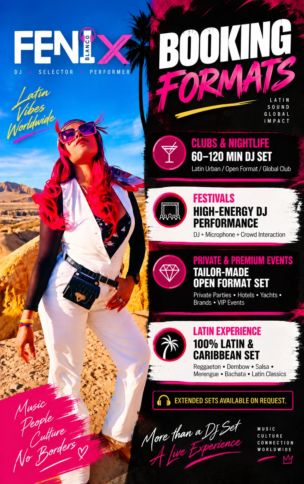 DJ Fenix Blanco in the desert